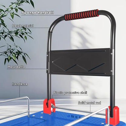 1300lbs Platform Truck with Brake Wheels & Foldable Fences - color: Blue, size: 36"x24"