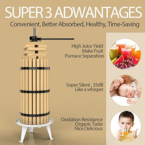 7.9Gallon/30L fruit press with 7L fruit crusher