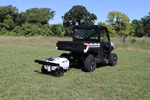 Master Mfg 36-Gallon Premium Pull-Behind Trailer Broadcast Sprayer - 10ft Swath, 3.0GPM, 60PSI Max