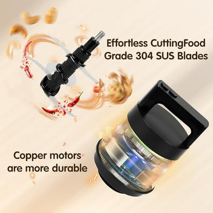 Food Processor Large Capacity,6L Electric Meat Grinder for Home,1200W Heavy Duty Food Grinder Chopper with 2 Speed& 6 Blades,Stainless Steel Bowl,Vegetable Electric Chopper for Onion, Nuts