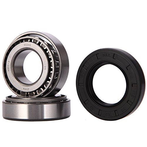 XiKe 1 Set Fits for 25mm Axles Trailer Wheel Hub Bearings Kit, 30205 Bearings and Seal TC 30x52x10mm, Rotary Quiet High Speed and Durable for Tapered Roller Bearings. - size: 30205, style: 1 Set