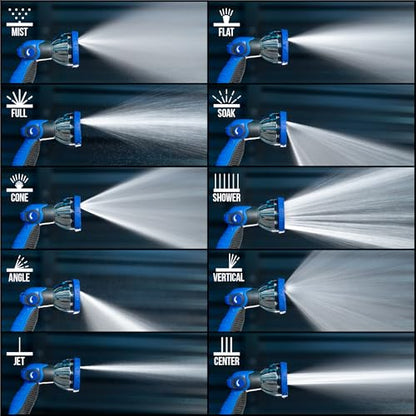VIKING Hose Nozzle, 10 Spray Patterns, Thumb Control for Cars and Homes - style: 10 Pattern Thumb Control