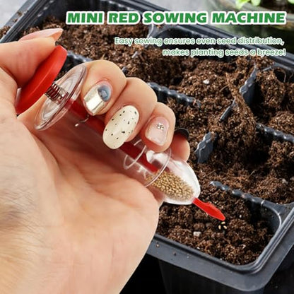 Seed Planter Kit Mini Dispenser Sower Dibber Widger 7pc Set