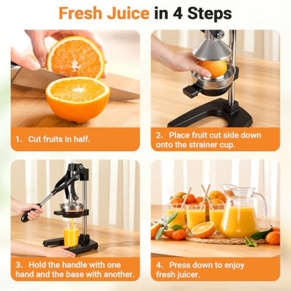 Black Cast Iron Juicer for Bartenders & Health Enthusiasts - color: black