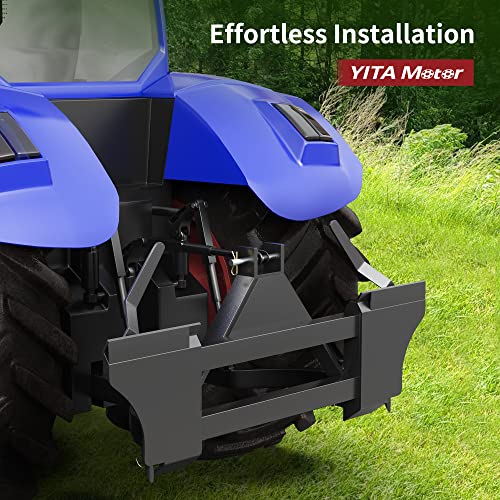 YITAMOTOR Universal Skid Steer 3 Point Quick Hitch Adapter for Category 1