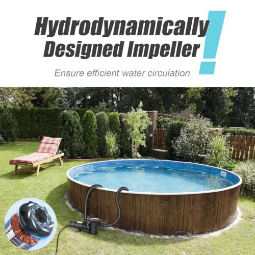 DoE-Compliant CEC approved Pool Motor Pump 2HP 115v 5160GPH - color: Charcoal