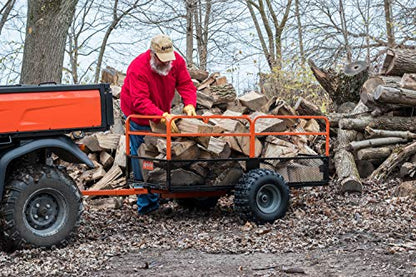 Agri-Fab 45-0554 1250lb Capacity Steel Swiveling / Dump Cart / Utility ATV/UTV Cart, 18 inch x 9.5 inch All Terrain Pneumatic Tires - style: 1,250 lb. Steel Tow-Behind Swivel Dump Cart