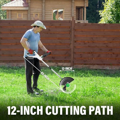 SOYUS 2-in-1 12" Cordless String Trimmer Weed Wacker 2.0Ah Battery&Charger