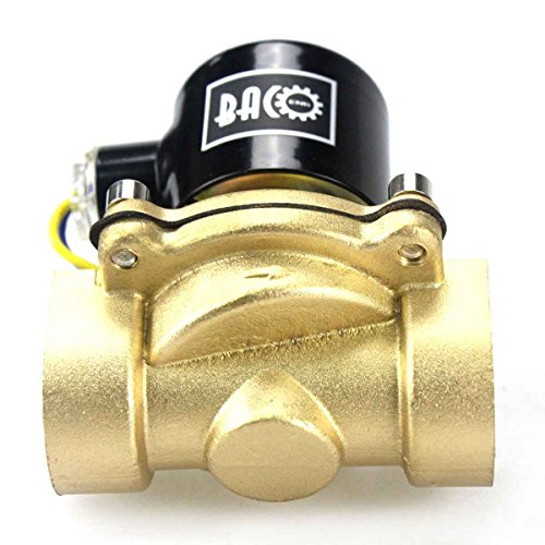 BACOENG 1" DC12V Electric Solenoid Valve (NPT, Brass, Normally Closed) - size: 1"NPT-Brass