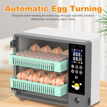 24 Egg Incubator Auto Turner Water Control Adjustable Tray Candler