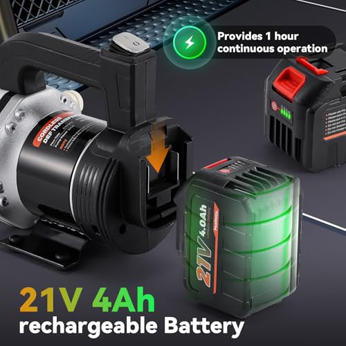 Poafamx DEF Transfer Pump with 4Ah Battery 10GPM Diesel Exhaust Fluid Pump