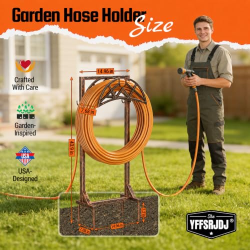 Garden Hose Holder Stand, Water Hose Reel Storage Rack