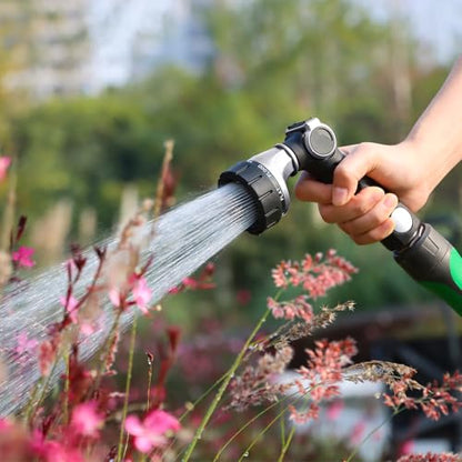 RESTMO Heavy Duty Hose Nozzle, Metal Garden Water Hose Sprayer - color: Silver