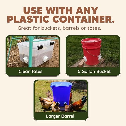 Poultry Pro Chicken Feeder & Waterer Set, 3 Ports, Hole Saw & Waterer - style: Feeder and Waterer Bundle