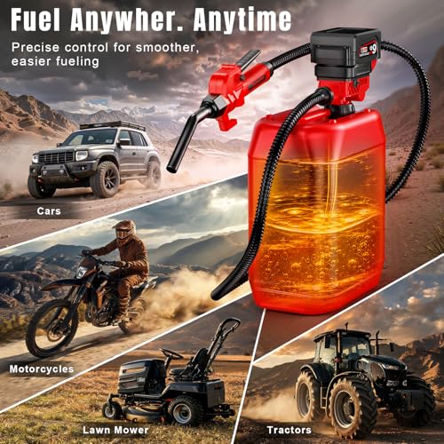 Fuel Transfer Pump for Milwaukee M18 Batteries, Cordless 3.7 GPM Flow