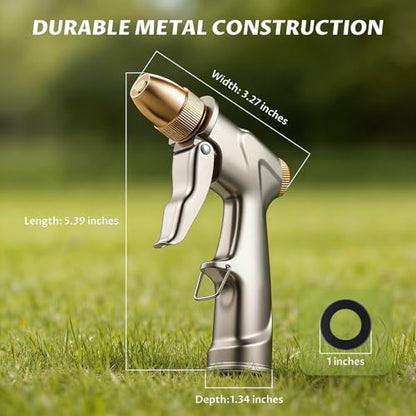 Lichamp Heavy Duty Garden Hose Nozzle Sprayer, High Pressure Water Nozzle