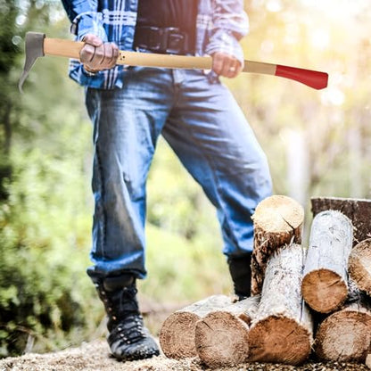 Pickaroon Logging Tool - 31.2” Log Grabber with Hickory Wood Handle - Hookaroon with Pick for Dragging or Stacking Logs - Log Roller Tool - Forestry Tools by Kings County Tools