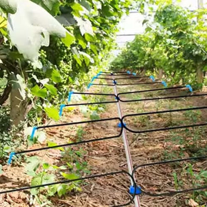 15Pcs 90 Degree Micro Drip Irrigation Kit 4/7mm Hose Garden Curved Arrow Water Saving Drip Irrigation Tool Irrigation System (Black) - color: Black