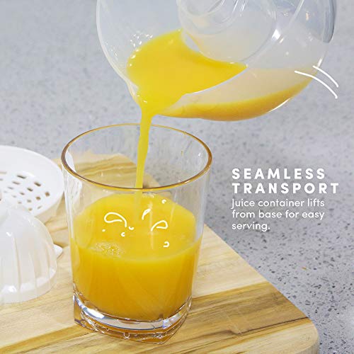 Elite Gourmet ETS-411 Electric Citrus Juicer, Compact 30-Watt, 16 oz, White