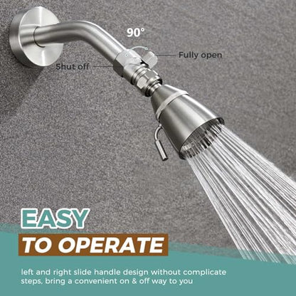 Aomasi Shower Head Flow Restrictor for Home Bathroom, Brushed Nickel - color: Brushed Nickel