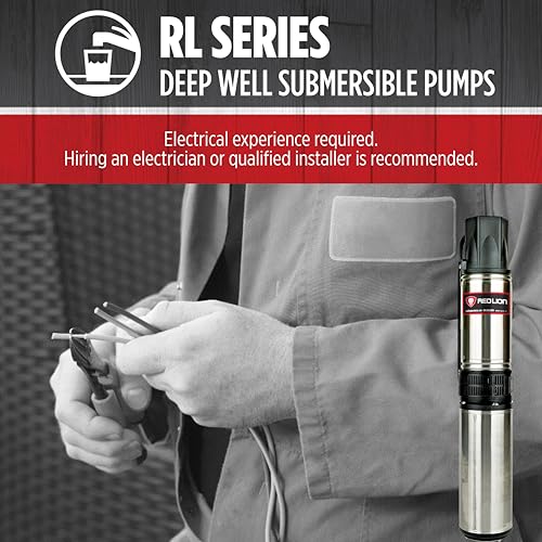 Red Lion RL12G10-3W2V Submersible Well Pump, 1 HP, 3-Wire, 230V, 12 GPM - style: 1-HP