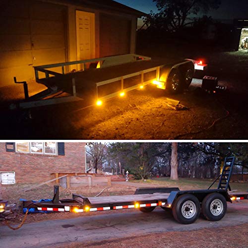 Nilight 3.8 Inch 6 LED Amber Trailer Side Marker Lights,10 Pack - color: 3.8" Amber 10Pcs