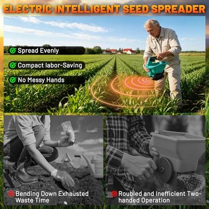 Fertilizer Spreader, Electric Handheld Grass Seed Spreaders for Lawns