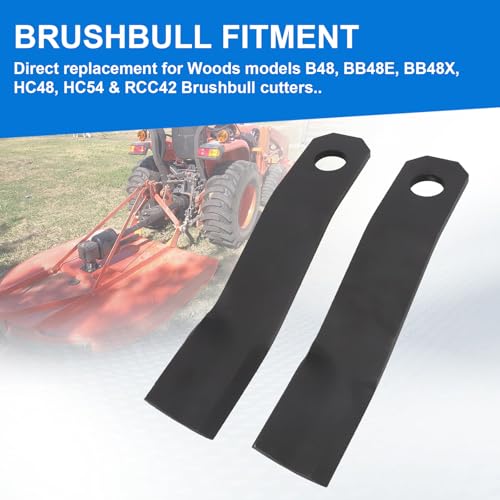 MOTOQUEEN Replacement for Woods 30310KT 16" Brushbull Blade Set (2 Blades)