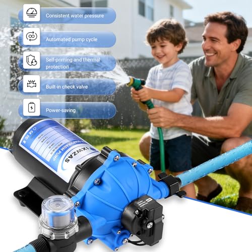110V AC 7GPM 70PSI Upgraded Five Chamber Self-Priming Fresh Water Pump
