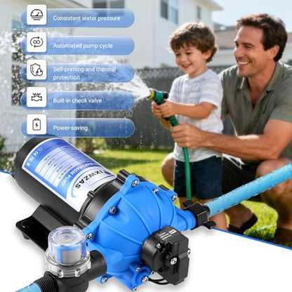 110V AC 7GPM 70PSI Upgraded Five Chamber Self-Priming Fresh Water Pump