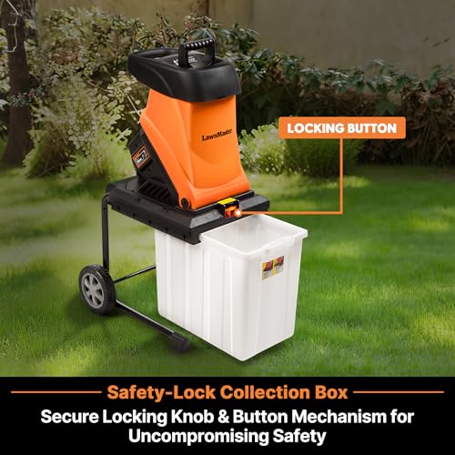 LawnMaster Electric Wood Chipper 1.8'' Cutting Diameter with Bin, FD1504 - style: Collection Bin