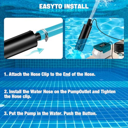Water Pump for Makita 18V Battery,500GPH Submersible Pump/Dirty Water/Suction/Flat Water,for Pool,Garden Irrigation,Car Wash,Puddle,Camping,Cellar(No Battery) - style: for Makita