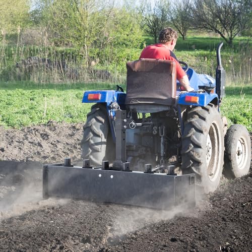 YITAMOTOR 55" Box Blade Tractor Attachment, Scarifier Shank for CAT1/0