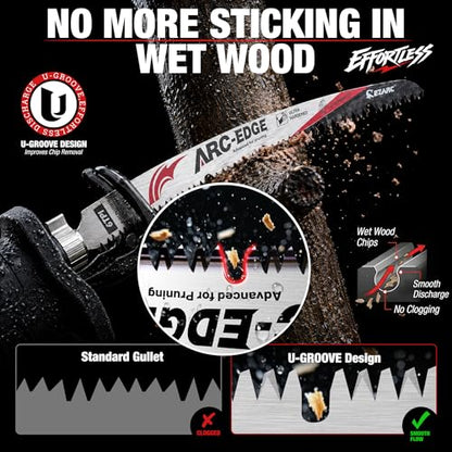 EZARC Arc Edge Reciprocating Saw Blades, 12-Inch 6TPI for Pruning, 3-Pack - size: 12 Inch