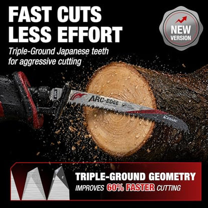 EZARC Arc Edge Reciprocating Saw Blades, 15-Inch 6TPI for Pruning, 3-Pack - size: 15 Inch