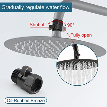 Midanya G1/2" Water Flow Control Shower Shut Off Valve,Oil Rubbed Bronze - color: Bronze
