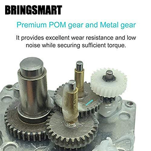 BRINGSMART 12V 470rpm DC Worm Gear Motor Self-Locking Mini Engine Turbine - size: 12V 470rpm