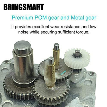 BRINGSMART 12V 470rpm DC Worm Gear Motor Self-Locking Mini Engine Turbine - size: 12V 470rpm