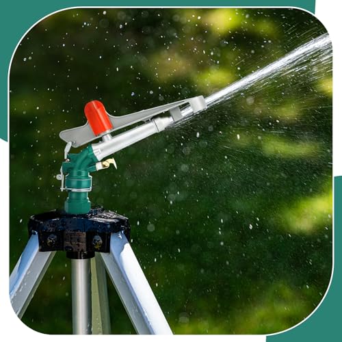 VIHOSE 2 Pcs 2'' Agriculture Irrigation Sprinkler Large Area Farm Gun - size: 2 Inch