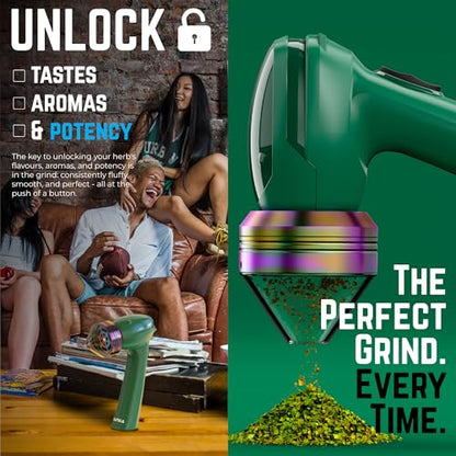 Mamba Original Electric Seed Grinder, USB-C Rechargeable Spice Mill, Green - color: Green