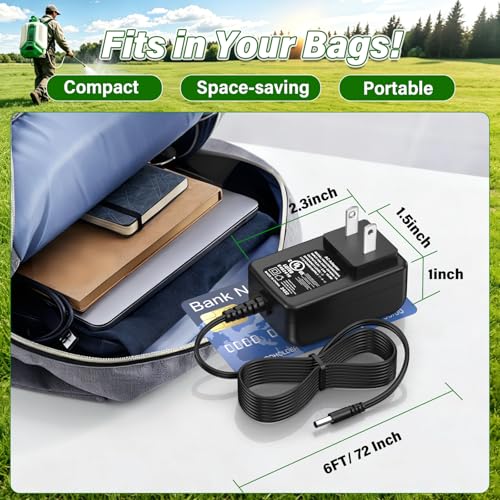 Backpack Sprayer 21V Charger Replacement for FlowZone Zephyr Flow 18V/2.6Ah