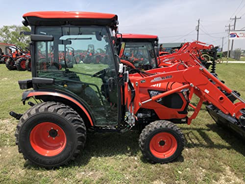 Durafit Seat Covers, Compatible with 2022+ KIOTI CK,DK and NS Series Tractor, CAB ONLY Grammar Suspension seat. Two Piece Vinyl seat, with ARMREST. Red Camo Waterproof Endura.