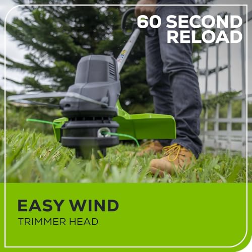 Greenworks 48V (24V x 2) 15" Cordless String Trimmer, (2) 2.0 Ah Batteries - style: 15" (2 x 2Ah)