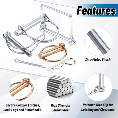 230Pcs Heavy Duty Pin Assortment Kit, 3 Point Accessories - style: 230PCS
