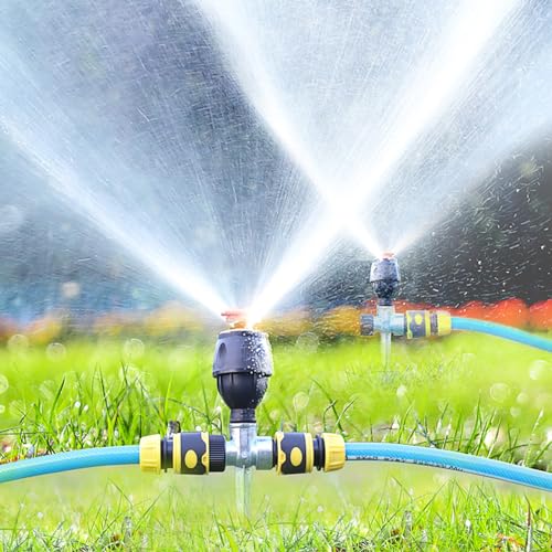 Lawn Sprinkler, Sprinklers for Yard with Metal Spike Base,Gardening Watering System for Small Medium Yard, 2 Pattern - color: Black