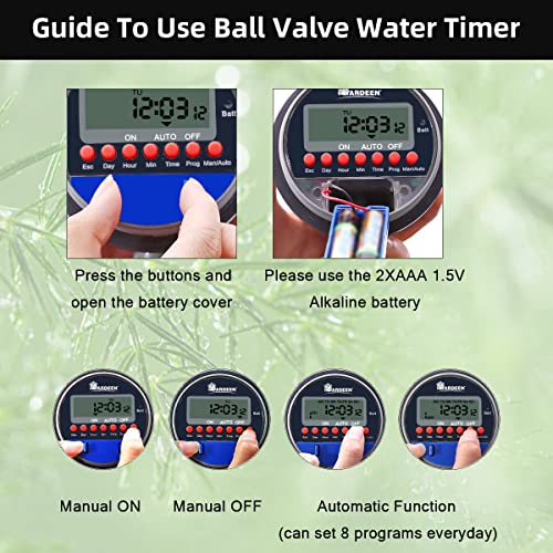 Water Timer Garden Irrigation Controller with 8 Programs for Lawn - style: 1 Outlet Electronic Timer
