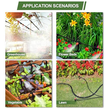Drip Irrigation Kit for Garden, Quick-Connect Plant Watering System 230FT - size: 230FT