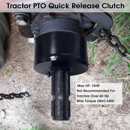PTO Overrun Clutch, Tractor PTO Clutch Over Running Coupler 1-3/8" 6 Spline
