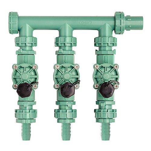 Orbit 3-Valve Preassembled Sprinkler Manifold for Poly Pipe - 91207 - size: 3-Valve