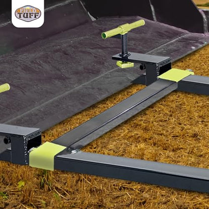 Field Tuff Fork Stabilizer Heavy Duty Adjustable 19.5 to 36 Inch Clamp-On 3 x 2 Pallet Fork Lift Attachment Accessory, 1600 Pound, Black